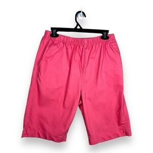 LARGE AMERICAS SWEETHEART CORAL PEACH CAPRIS CROPPED ELASTIC WAIST RETRO